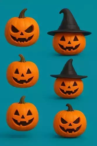 Halloween Spooky Pumpkin Art 3D print model