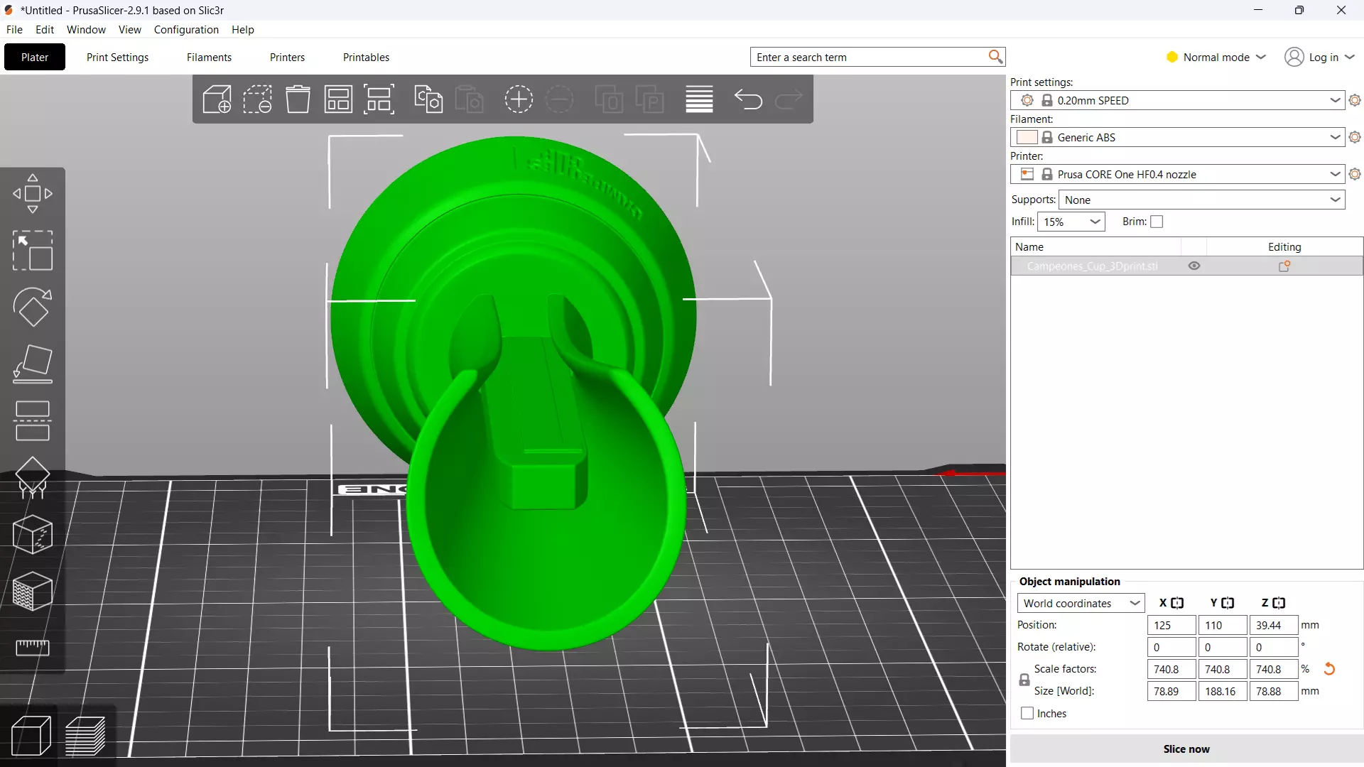 Campeones Cup Trophy Award STL 3D Print Model 3D print model_2