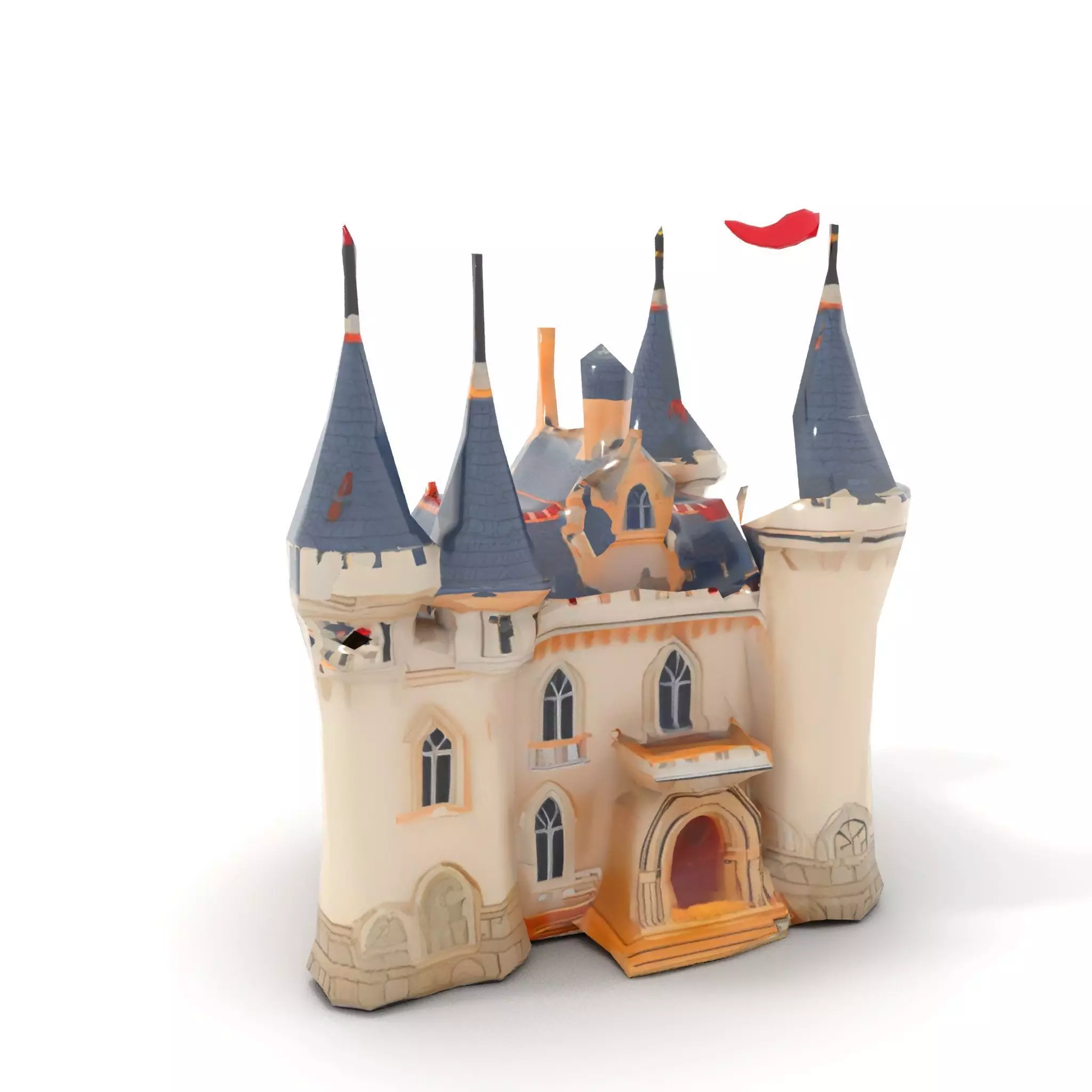 Fantasy Castle Towers model pack Low-poly 3D model_8