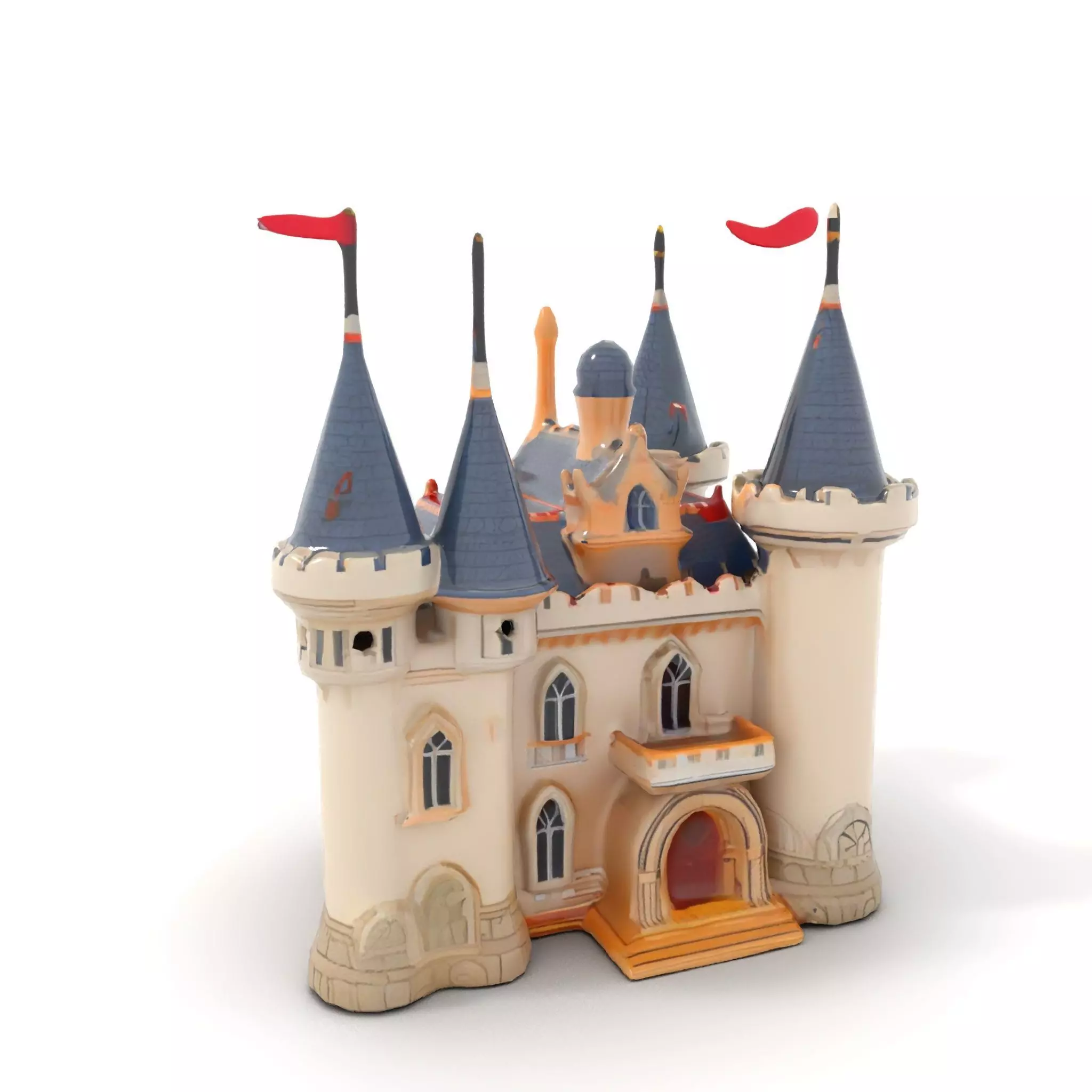 Fantasy Castle Towers model pack Low-poly 3D model_6
