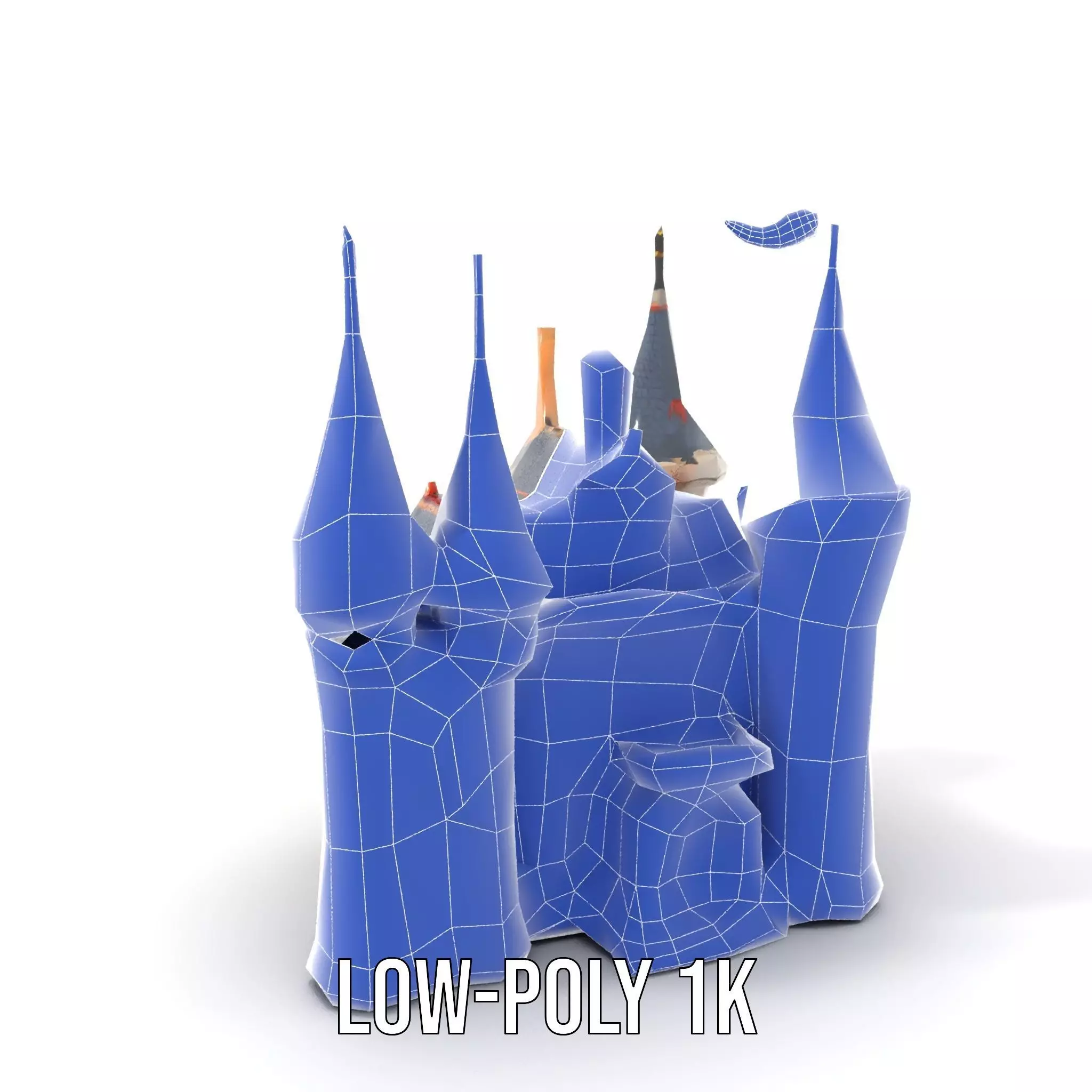 Fantasy Castle Towers model pack Low-poly 3D model_25
