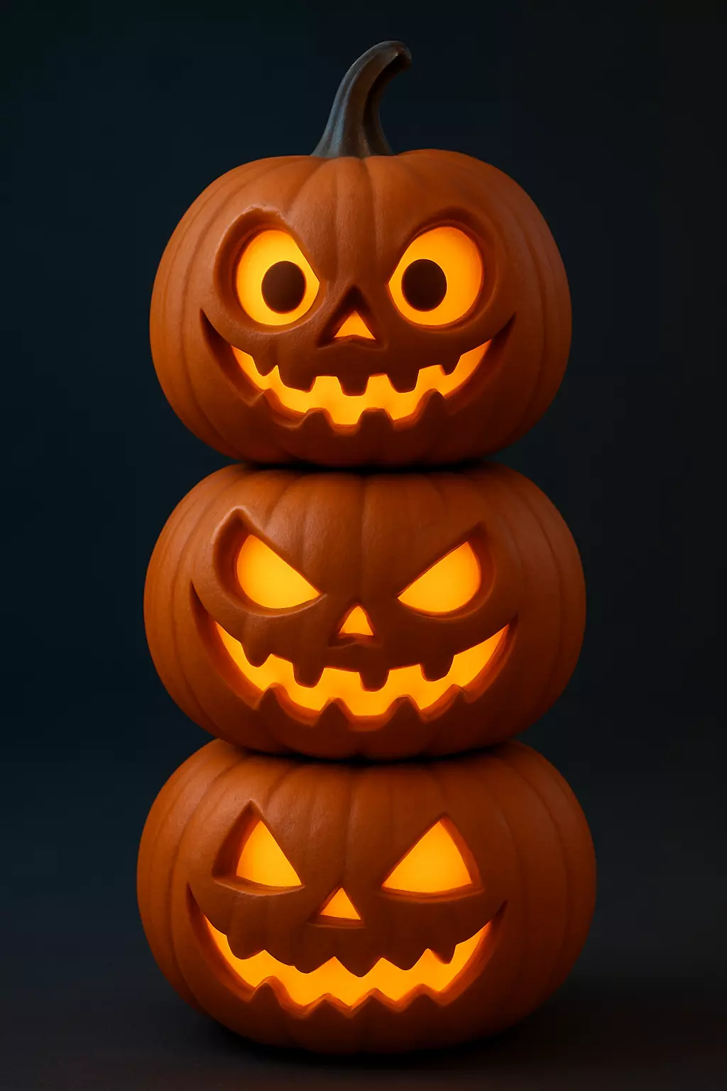 Stylized Halloween Pumpkin Decoration 3D print model_0