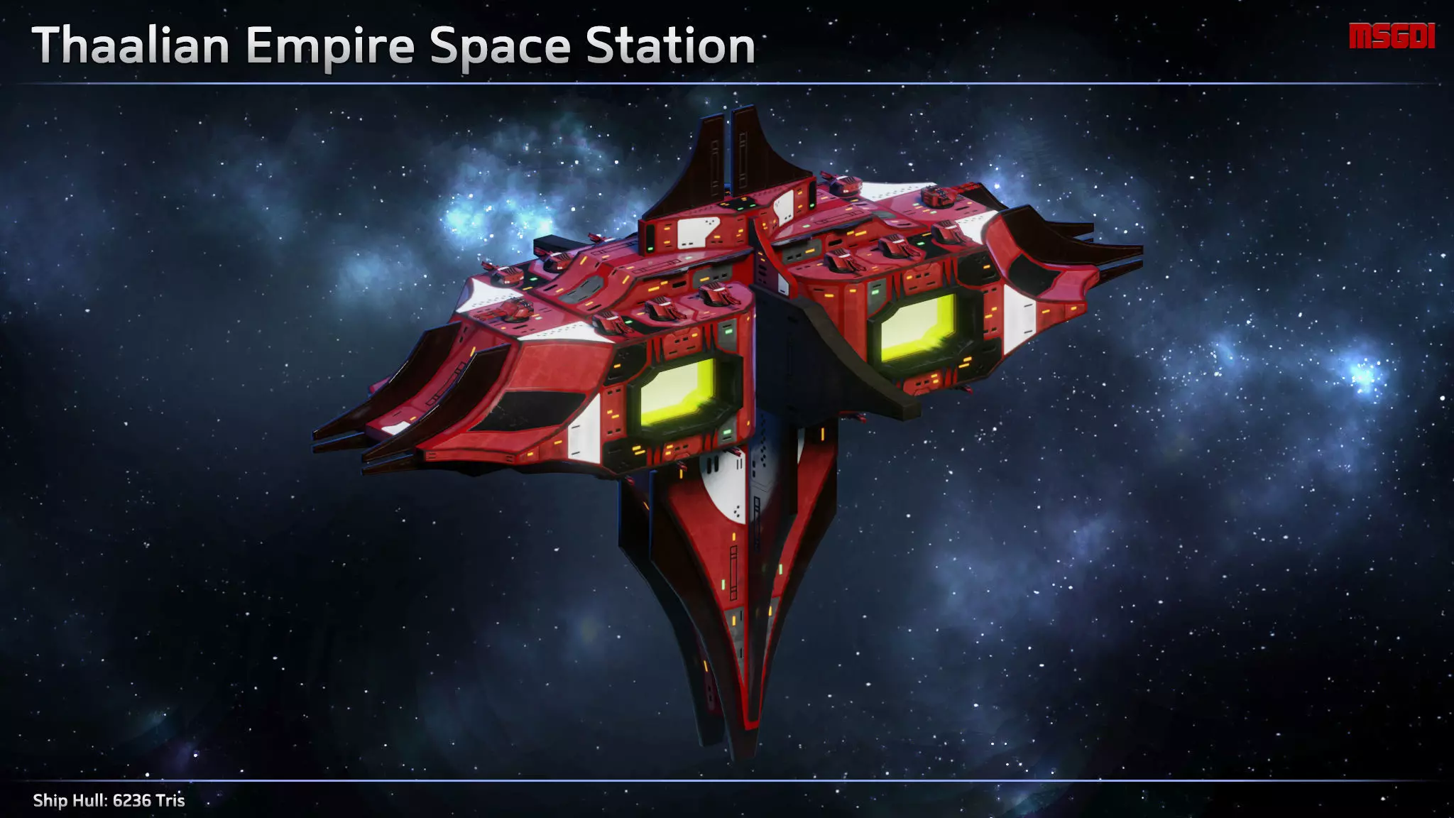 Thaalian Empire Space Station Low-poly 3D model_0