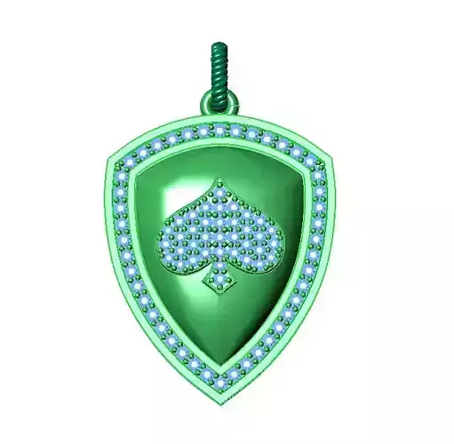 Ace of Spades Pendant Necklace 