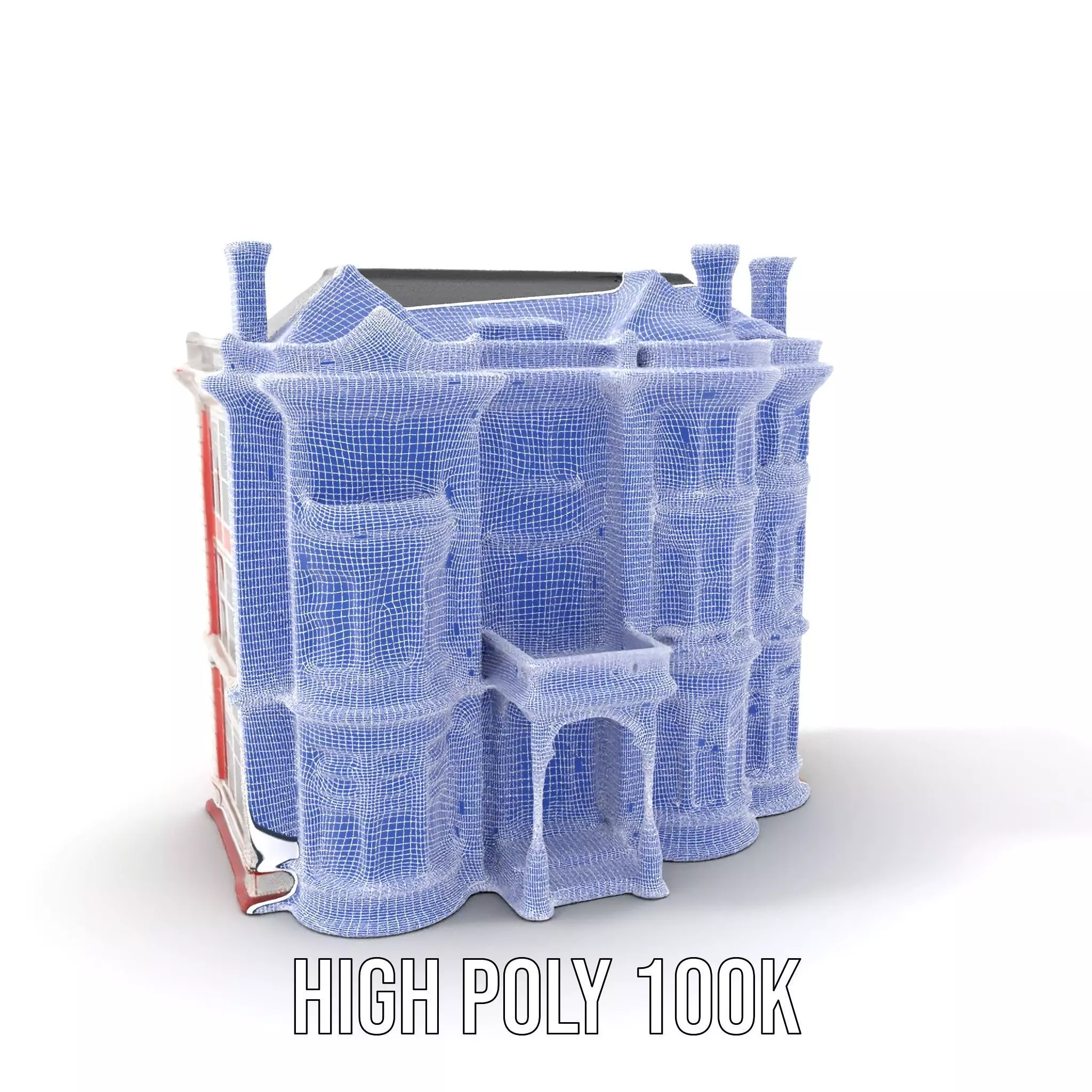 Victorian Pink Mansion model pack Low-poly 3D model_5