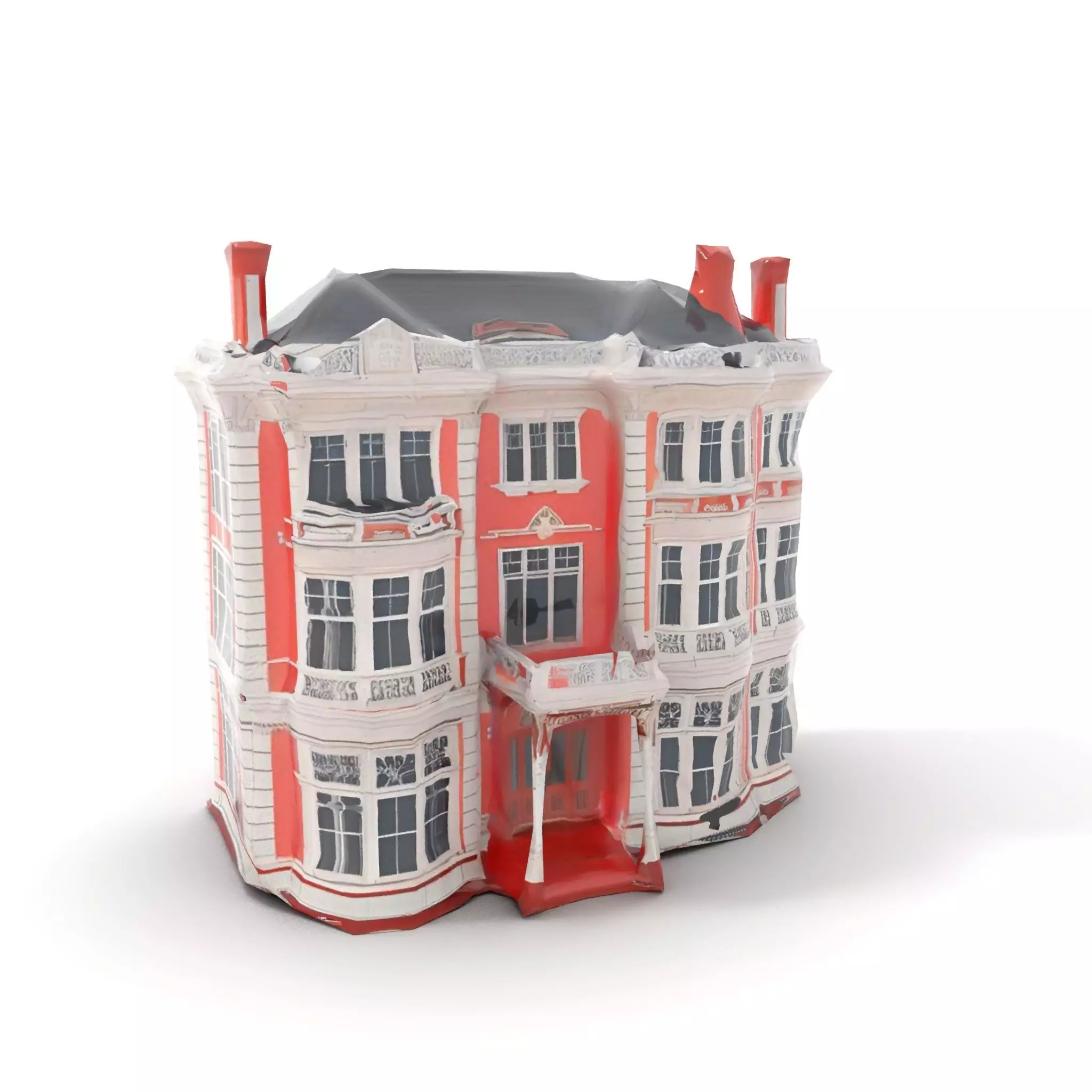 Victorian Pink Mansion model pack Low-poly 3D model_8
