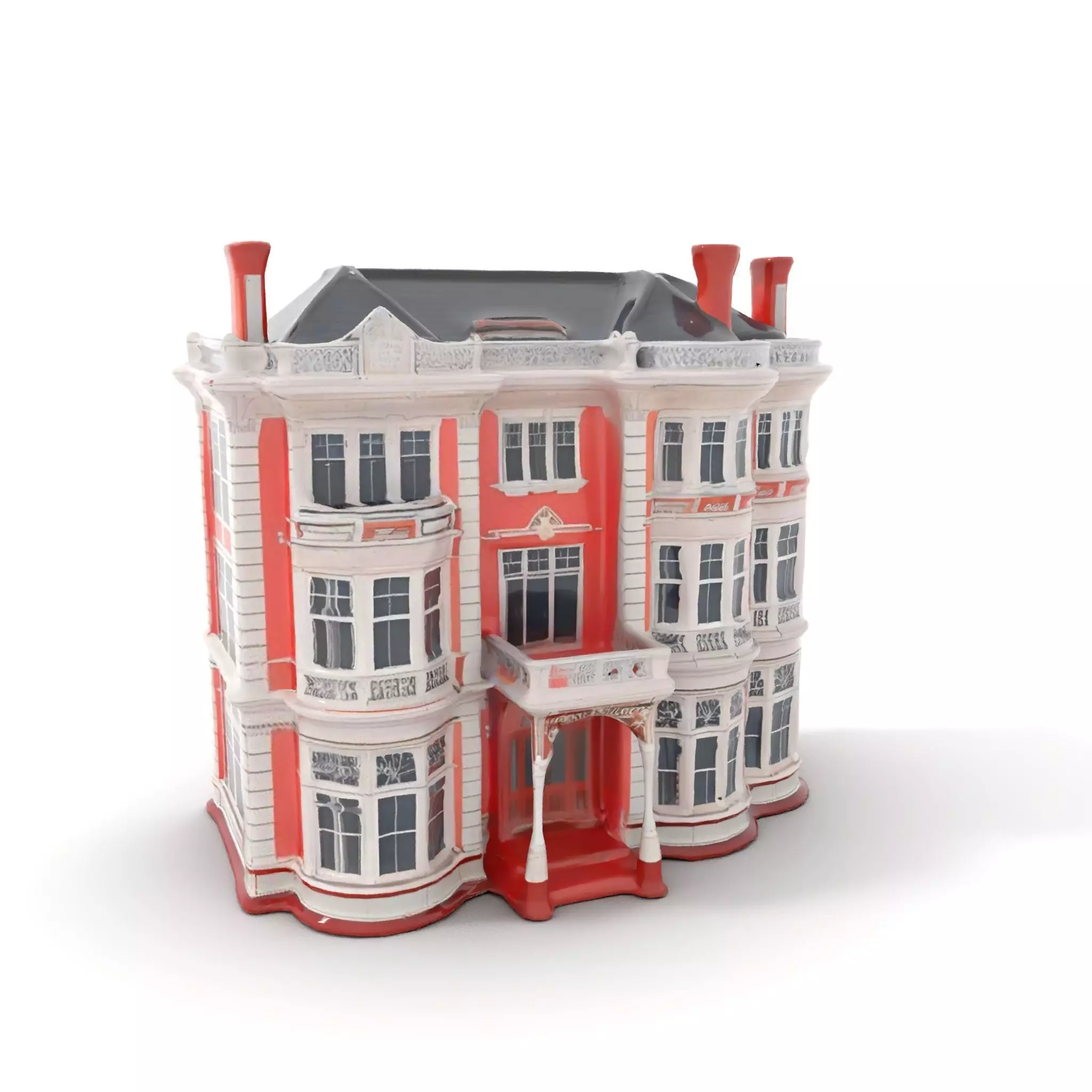 Victorian Pink Mansion model pack Low-poly 3D model_14