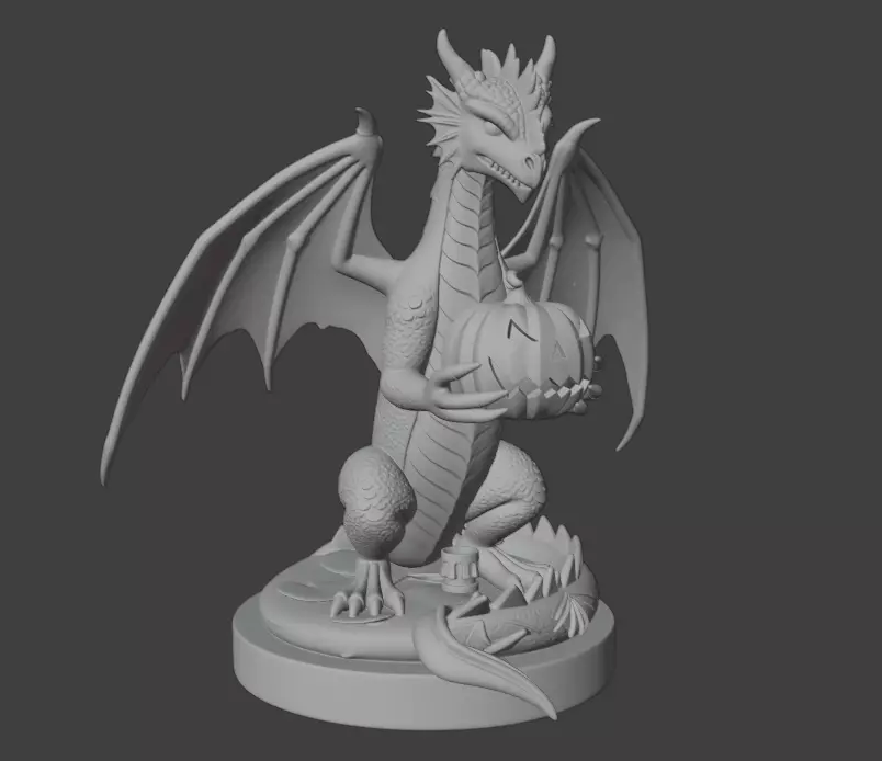 Halloween Black Demon 3D Model 3D print model_4
