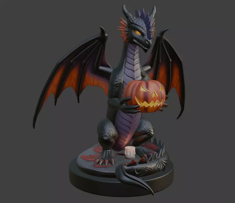 Halloween Black Demon 3D Model 3D print model_1