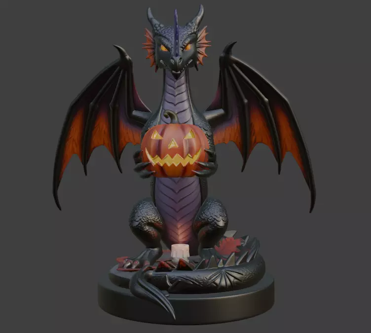 Halloween Black Demon 3D Model 3D print model_0