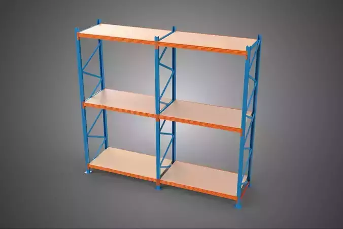 FRAME SHELF WOOD STEEL WAREHOUSE METAL SHELVES STORAGE RACK TRAY