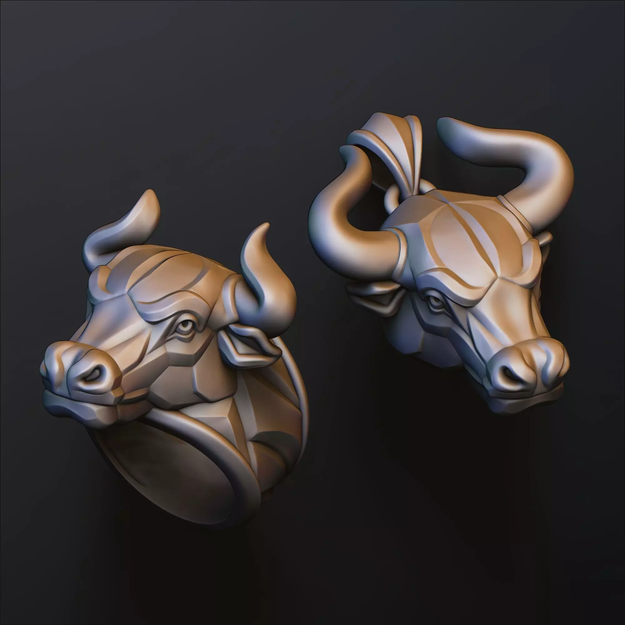 Bull Pendant Ring v2 Collection _0