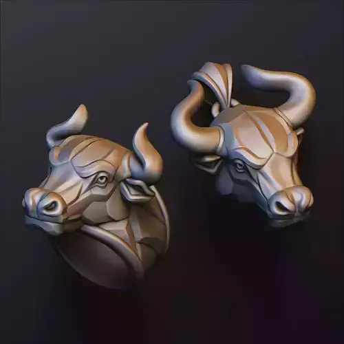 Bull Pendant Ring v2 Collection