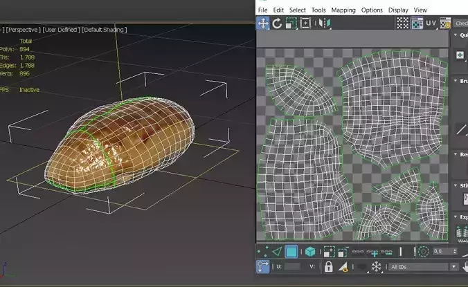 Pastry M02 Low-poly 3D model 4