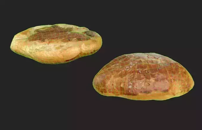 Pastry M02 Low-poly 3D model 2