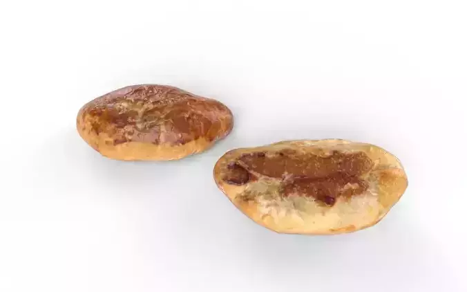 Pastry M02 Low-poly 3D model 7
