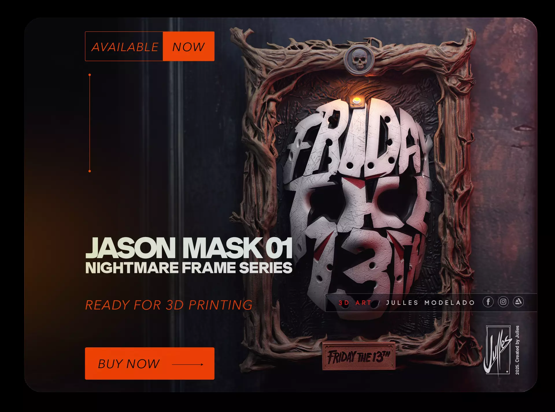 Nightmare Frame Series Jason Mask 01 3D print model_0