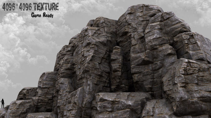 Rock Mountain Low-poly 3D model