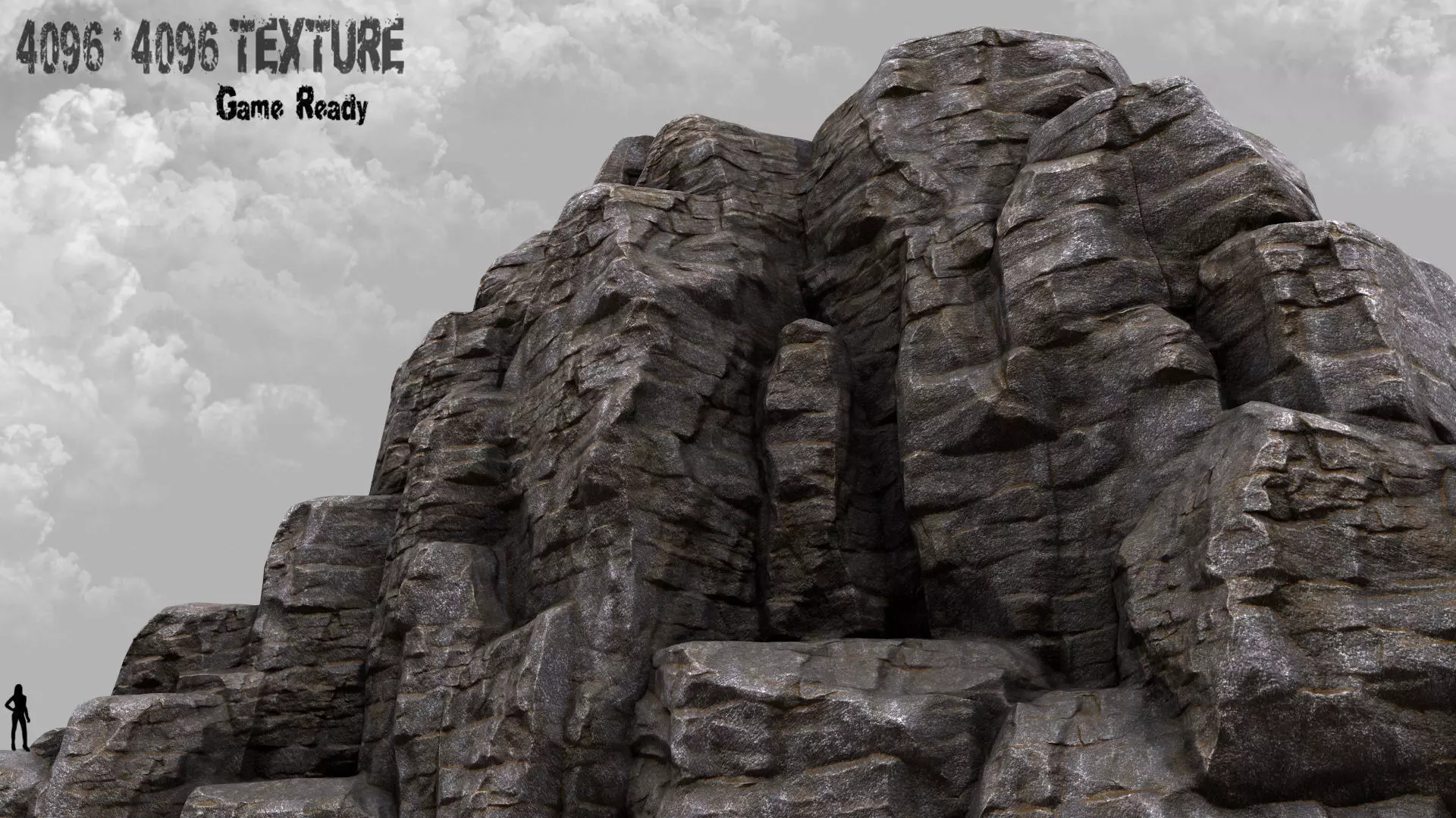 Rock Mountain Low-poly 3D model_0