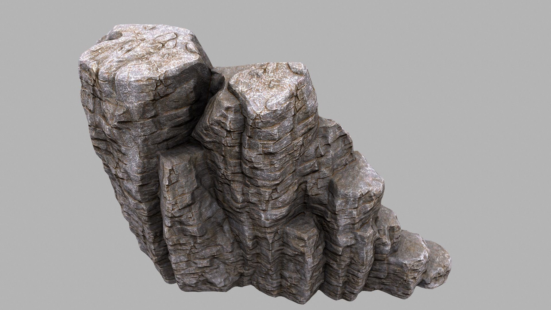 Rock Mountain Low-poly 3D model_7