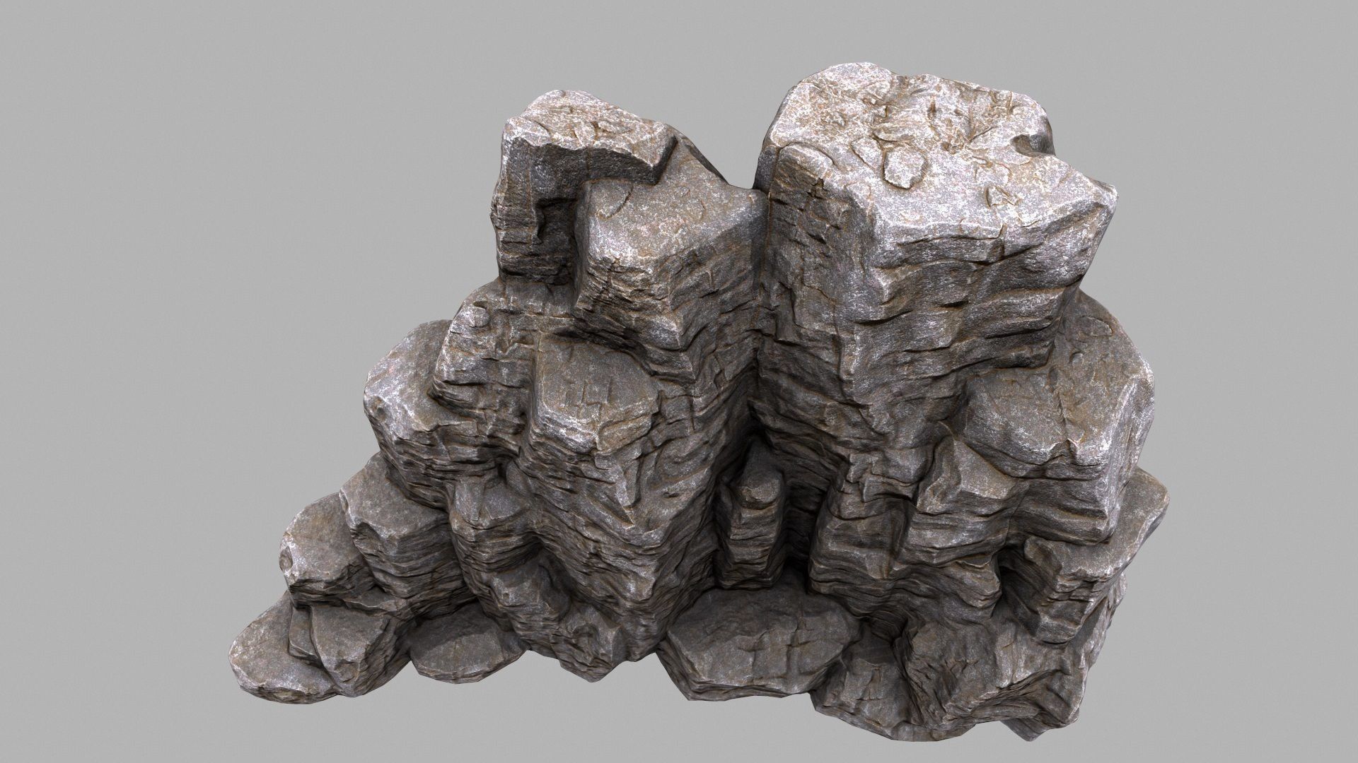 Rock Mountain Low-poly 3D model_8