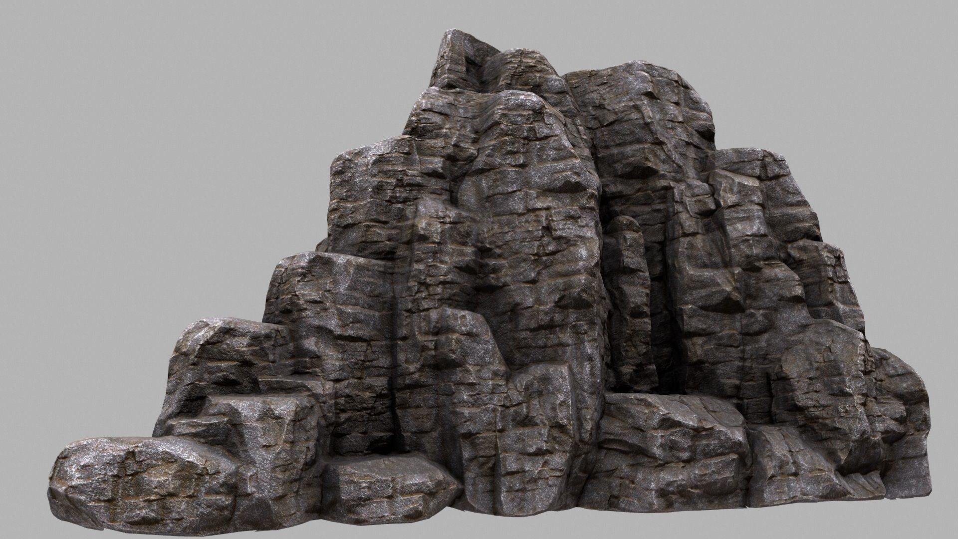 Rock Mountain Low-poly 3D model_3