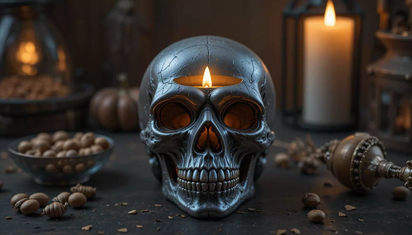 Skull Bowl 3D Print Model Haunted Halloween Print-Ready 3D print model_0
