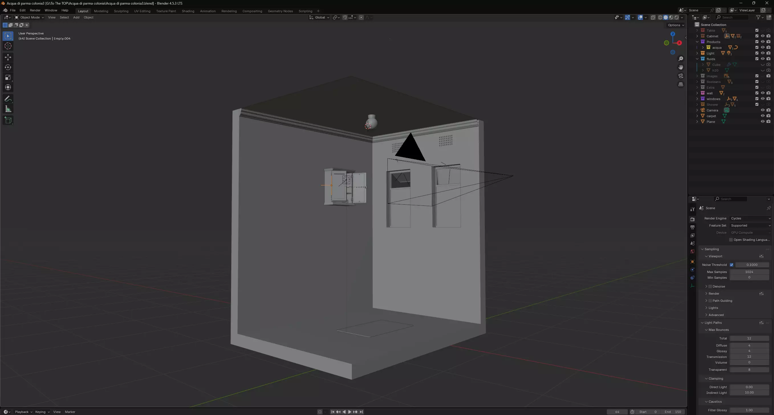 Bathroom with Cabinet 3D model_5