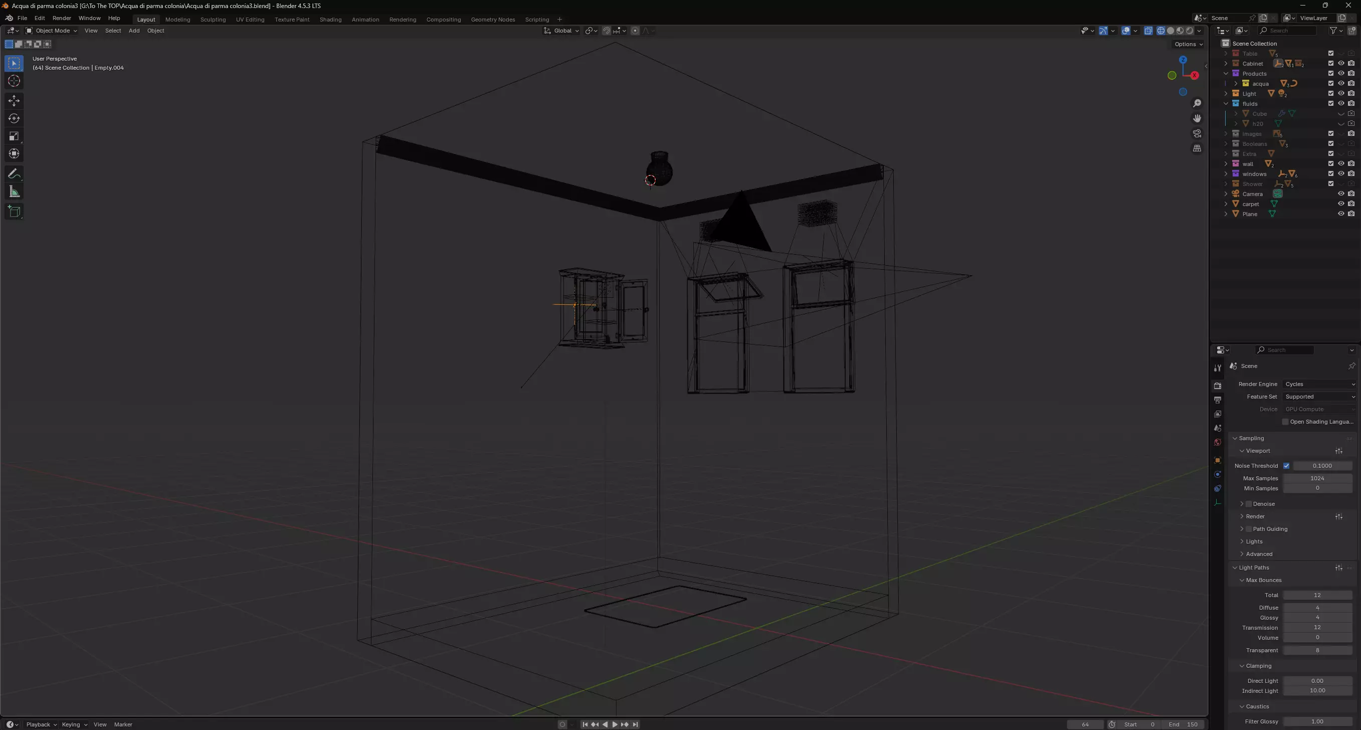 Bathroom with Cabinet 3D model_6