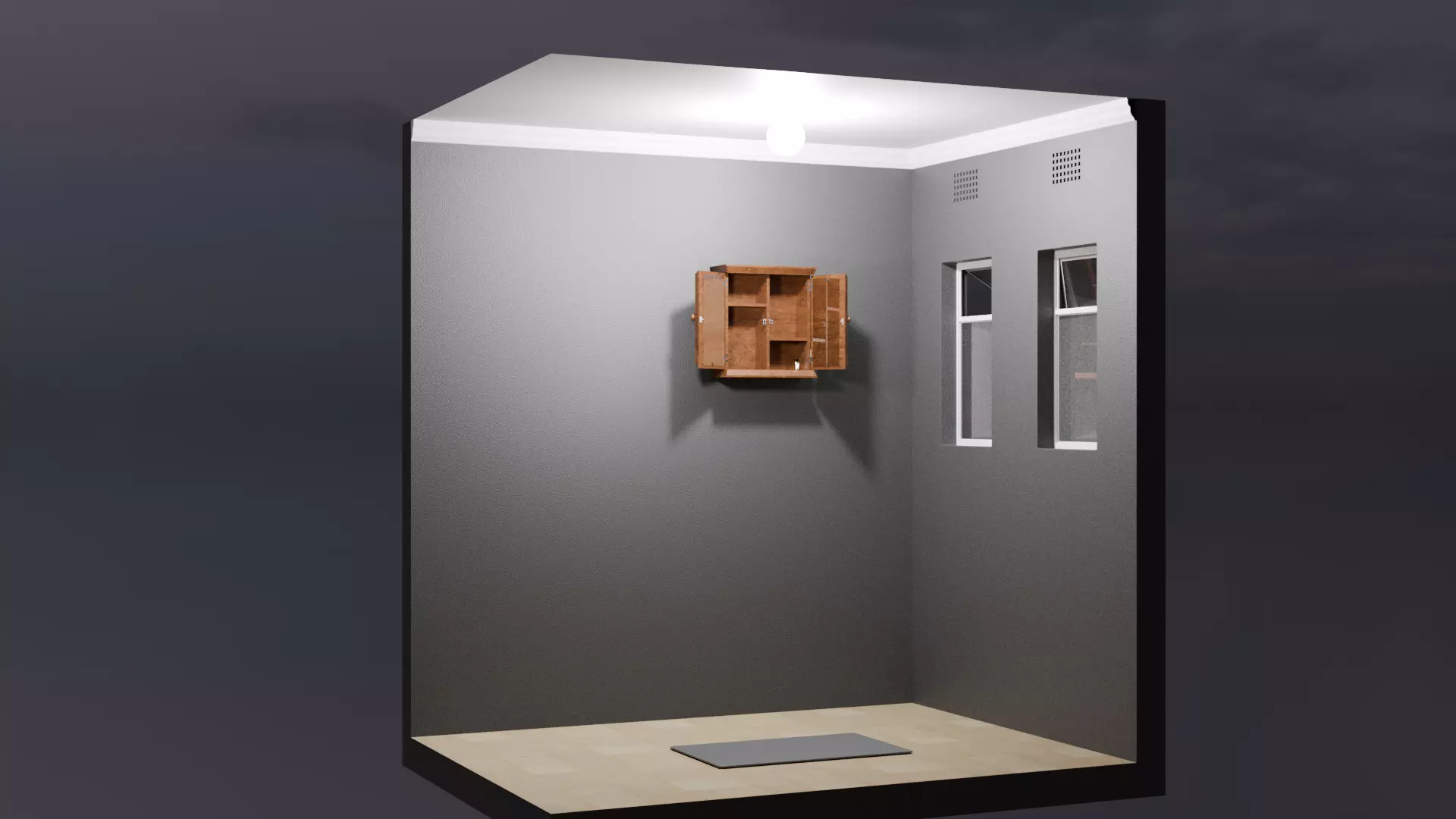 Bathroom with Cabinet 3D model_3