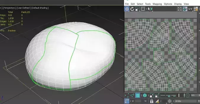 Pastry M05 Low-poly 3D model 4