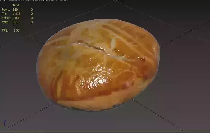 Pastry M05 Low-poly 3D model 3