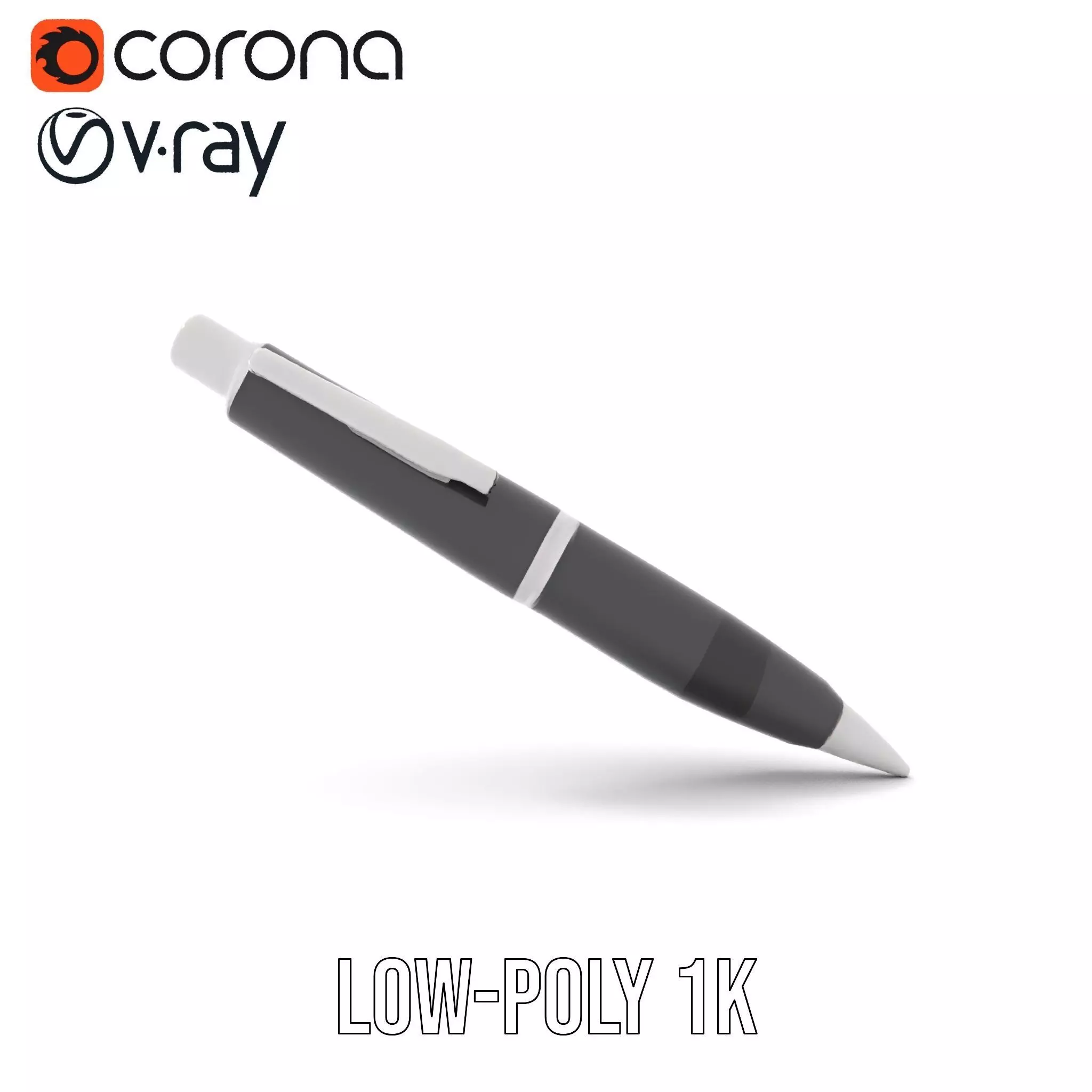 Sleek Black Pen model pack Low-poly 3D model_15