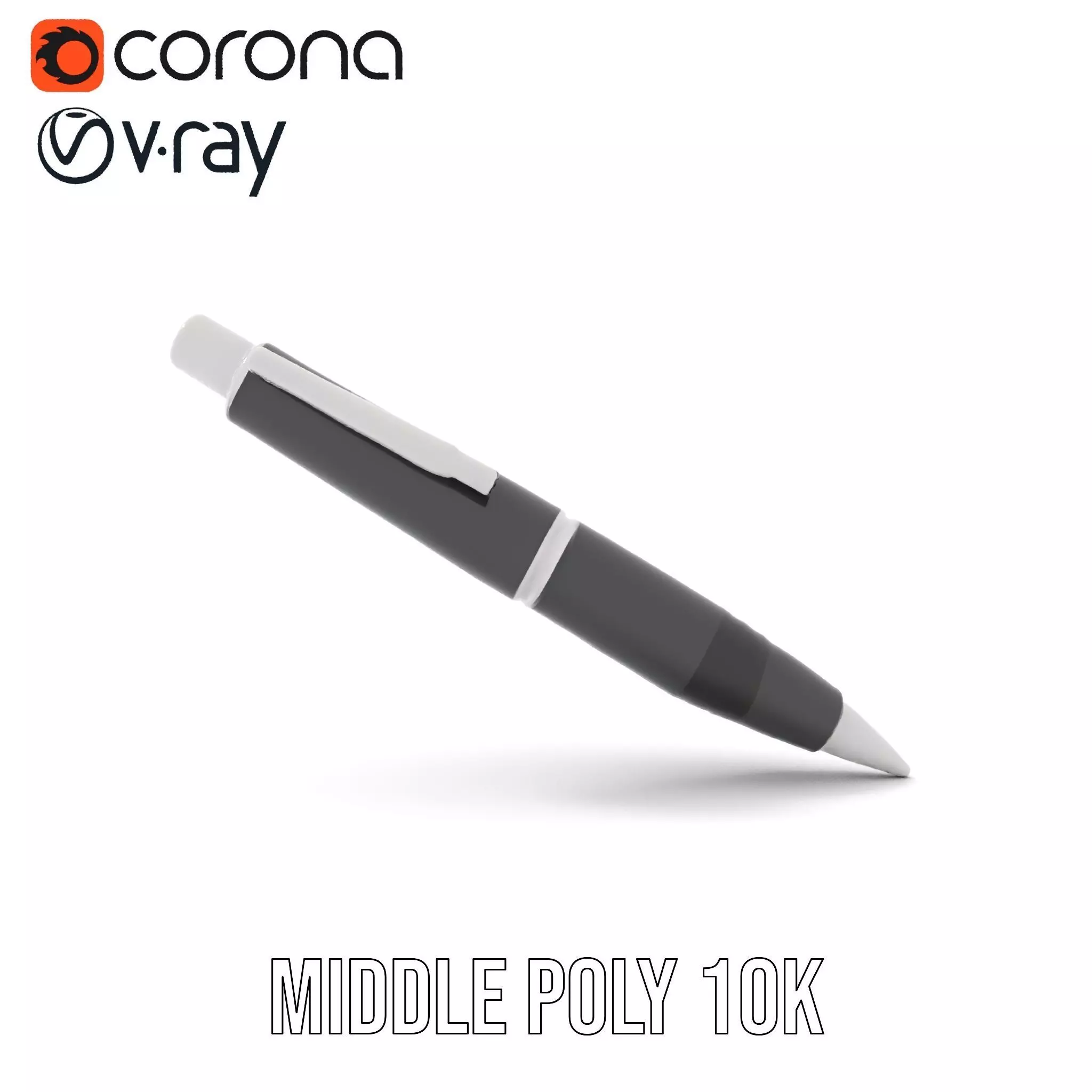Sleek Black Pen model pack Low-poly 3D model_6