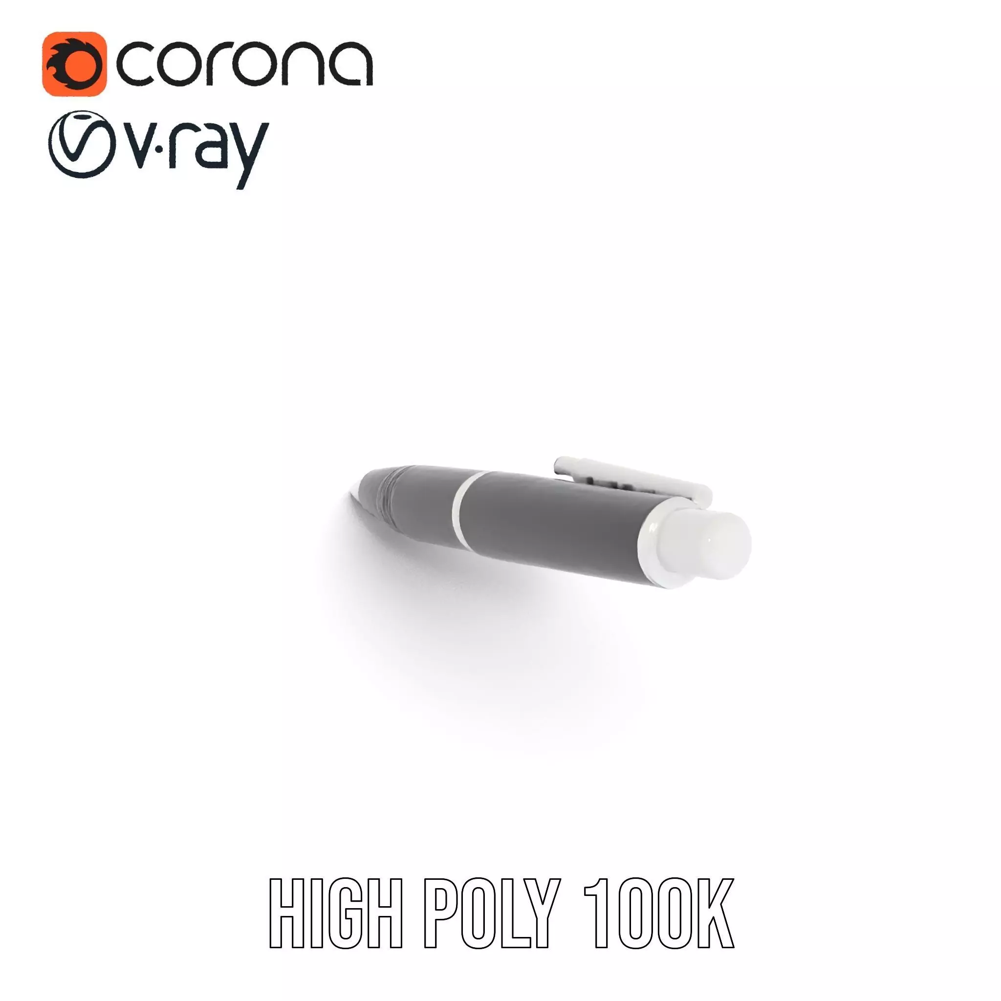 Sleek Black Pen model pack Low-poly 3D model_19