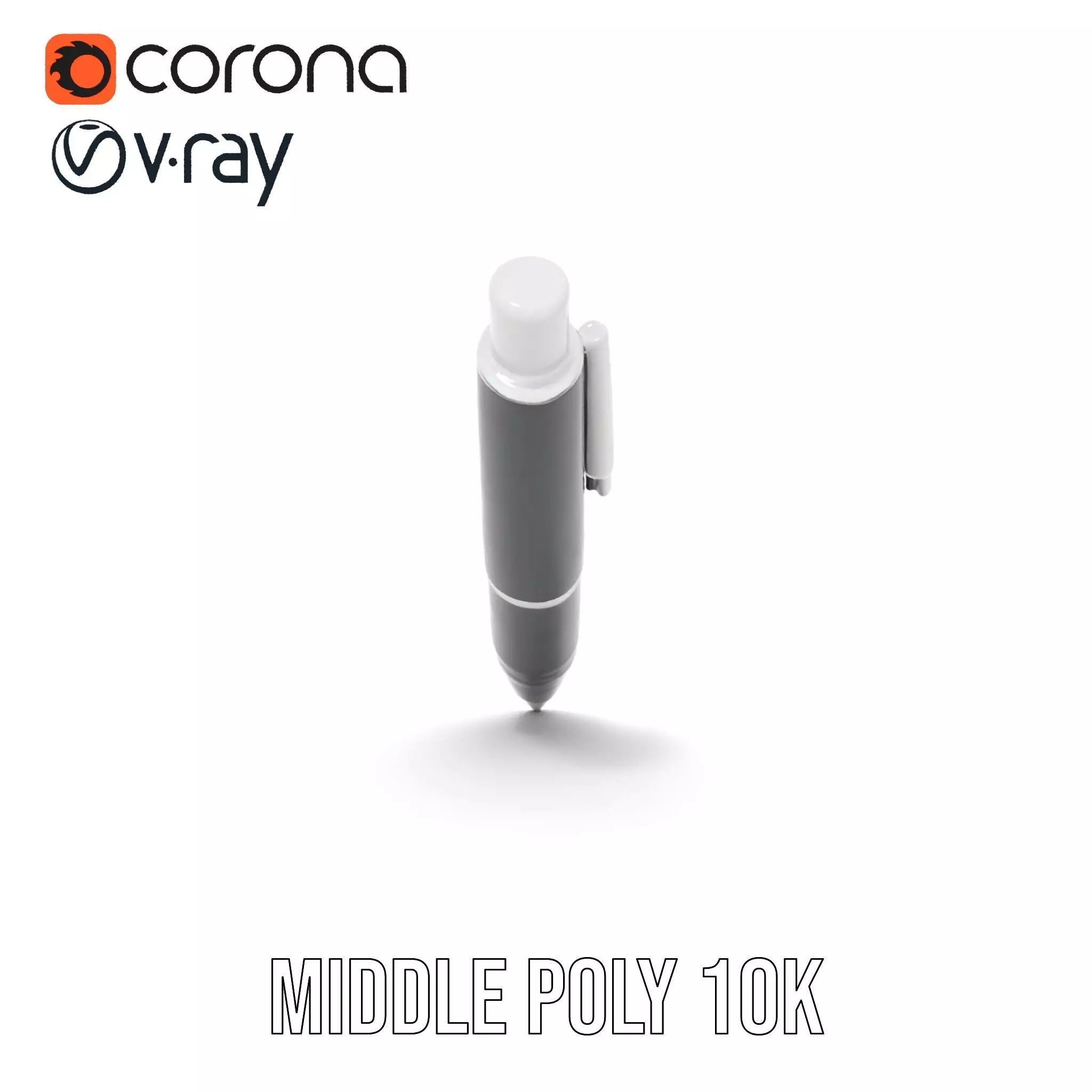 Sleek Black Pen model pack Low-poly 3D model_25