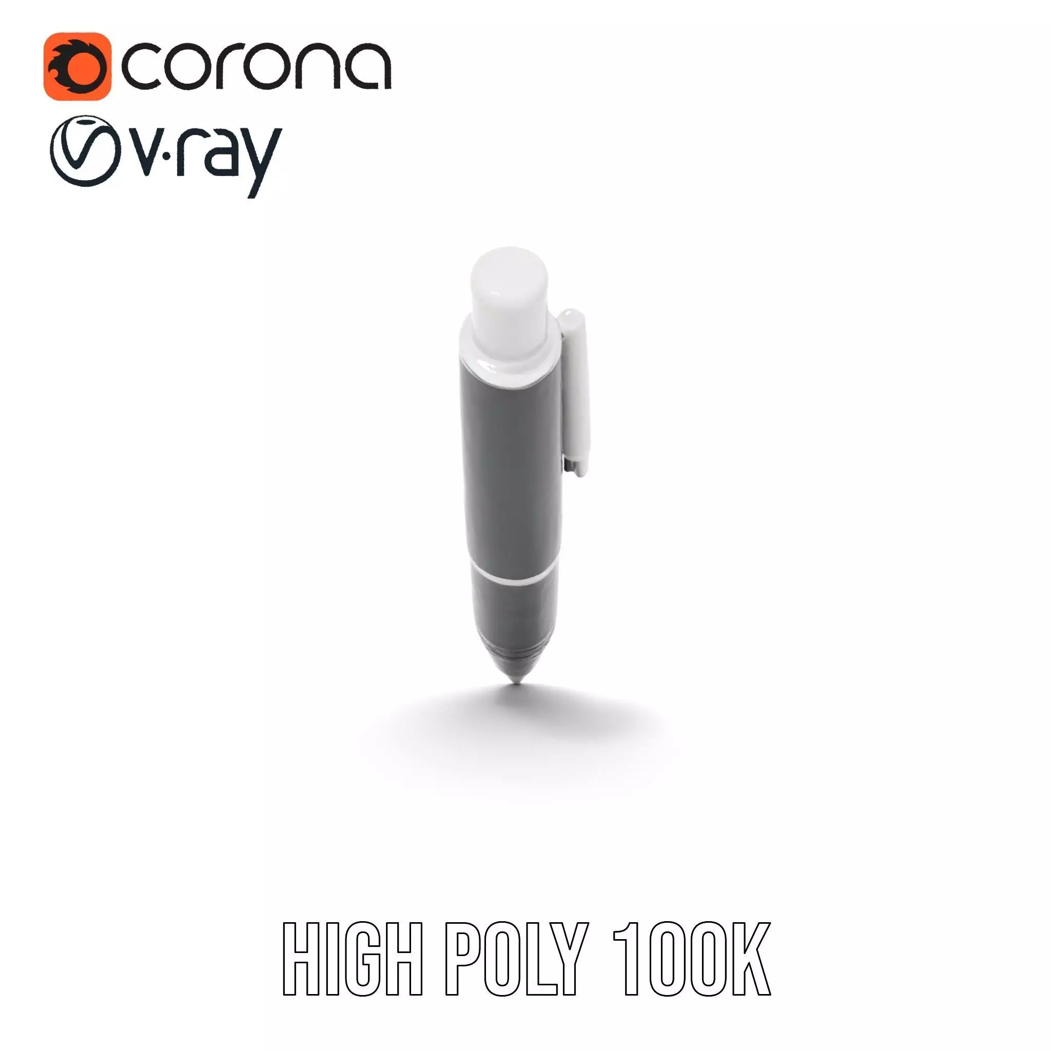 Sleek Black Pen model pack Low-poly 3D model_27