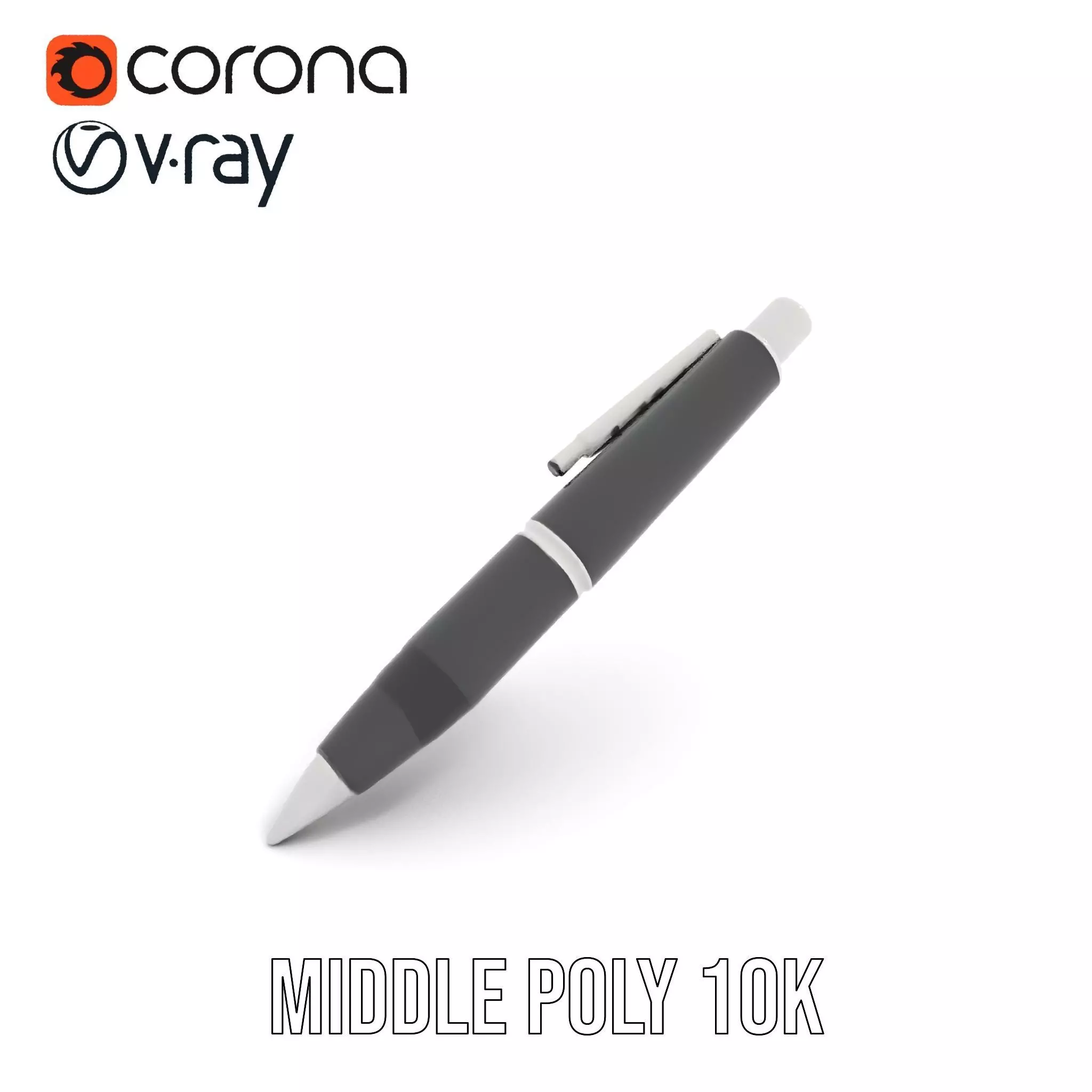 Sleek Black Pen model pack Low-poly 3D model_30