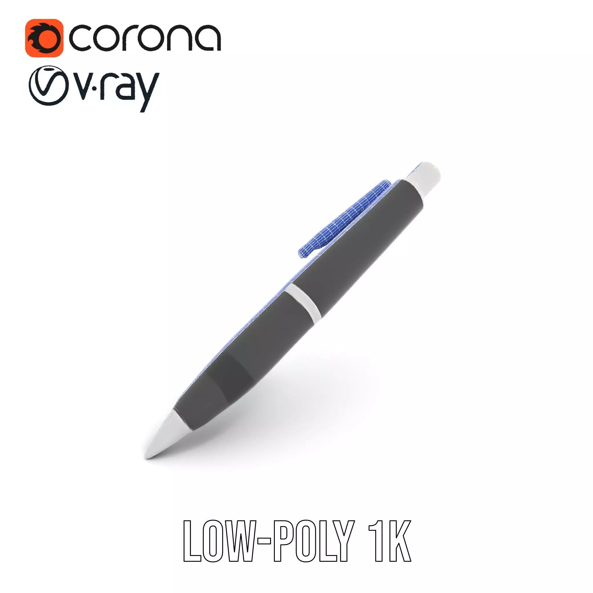 Sleek Black Pen model pack Low-poly 3D model_24