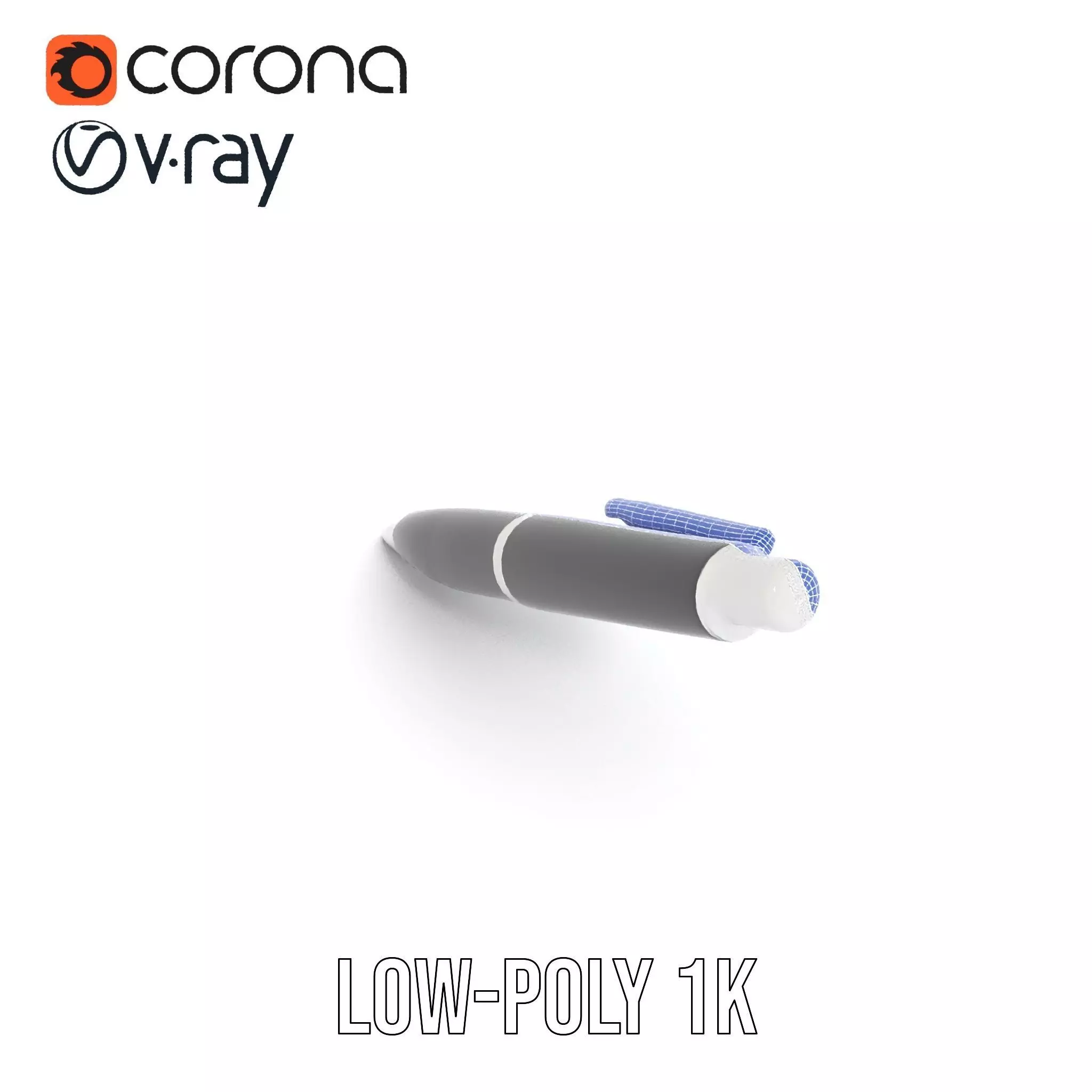 Sleek Black Pen model pack Low-poly 3D model_26