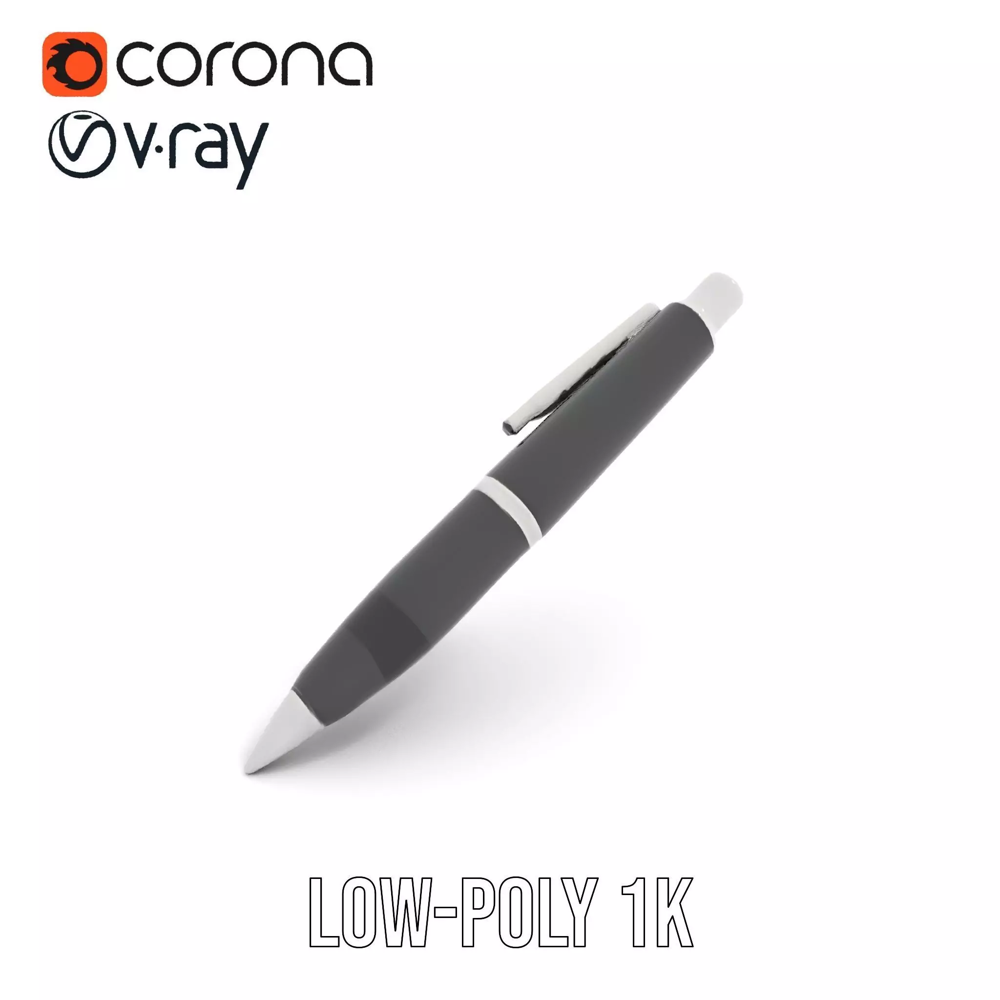 Sleek Black Pen model pack Low-poly 3D model_21