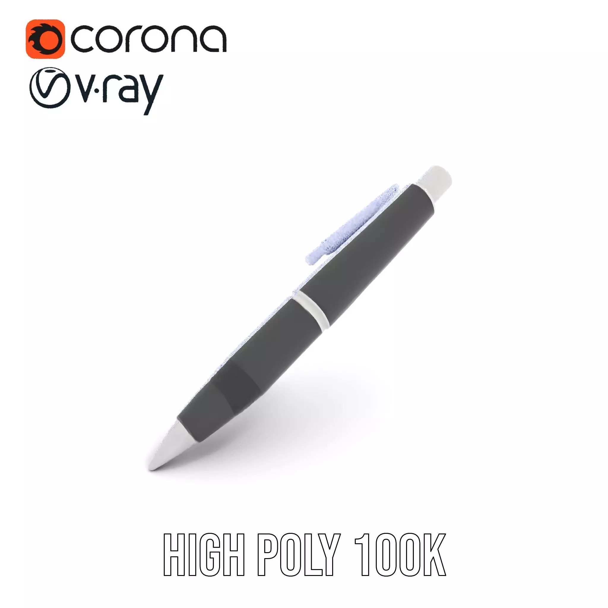 Sleek Black Pen model pack Low-poly 3D model_35