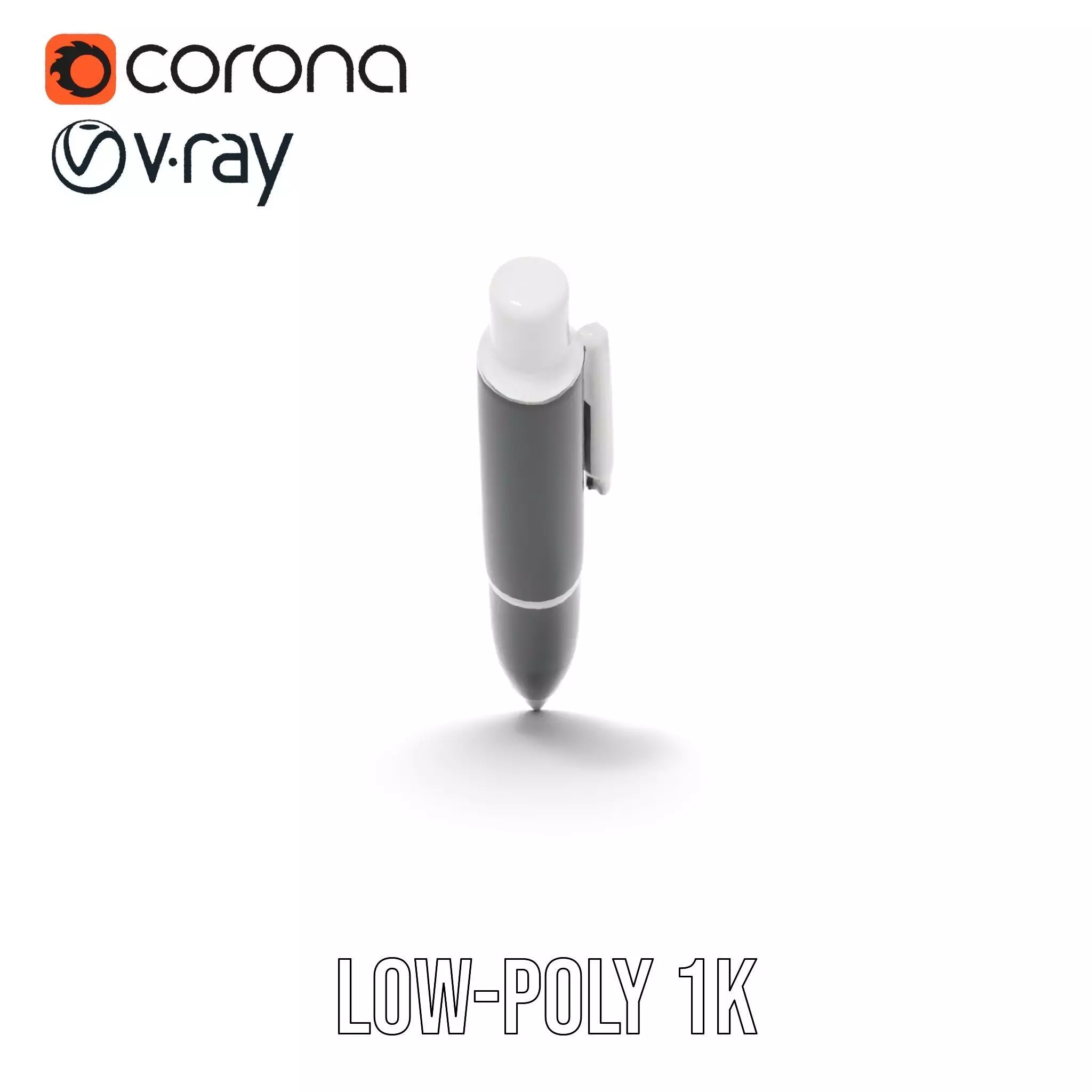 Sleek Black Pen model pack Low-poly 3D model_31