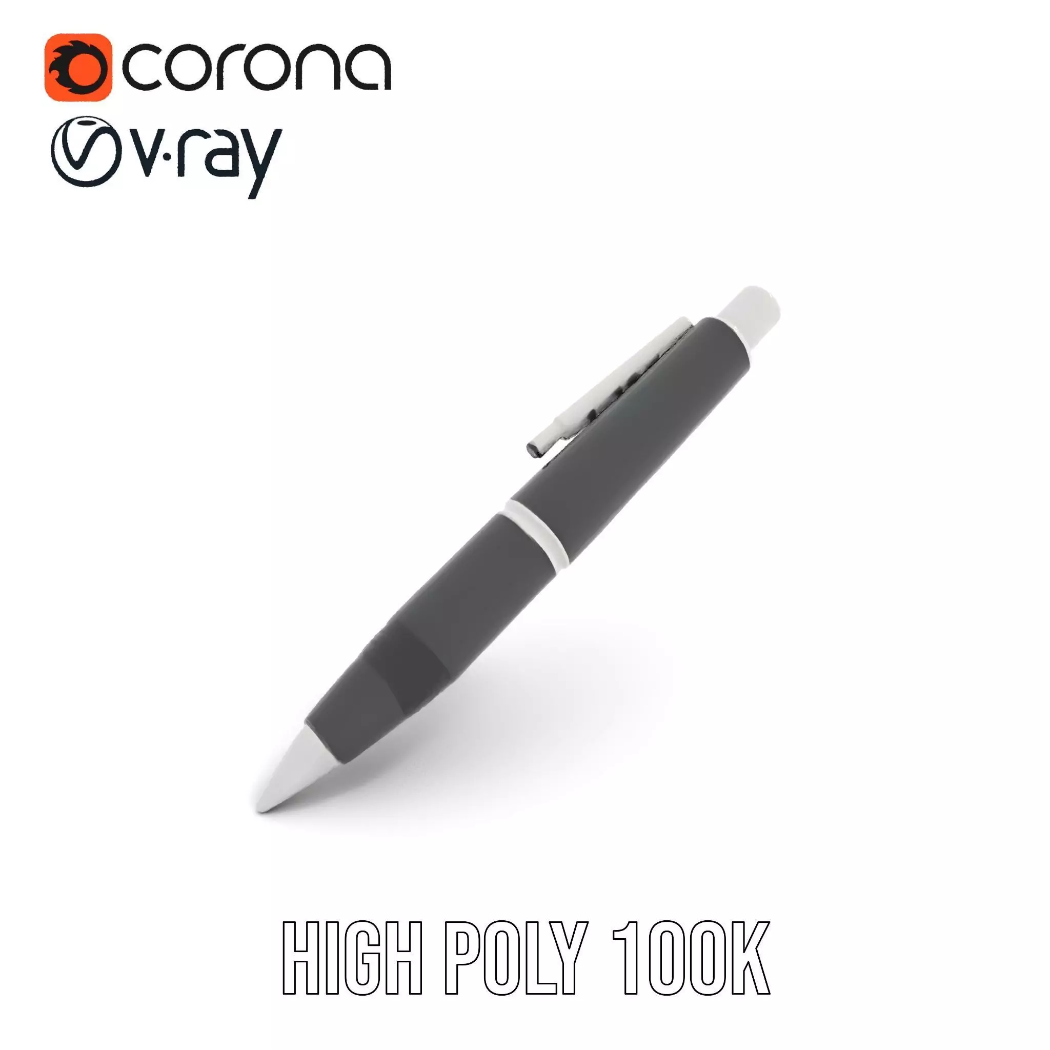 Sleek Black Pen model pack Low-poly 3D model_22