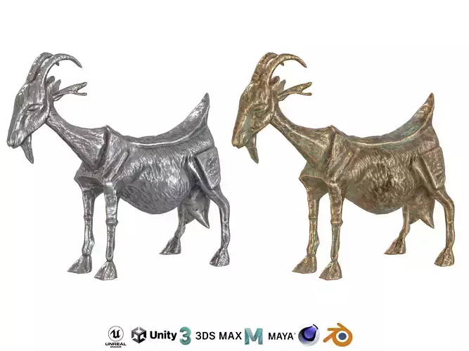 Ancient Goat metal statues