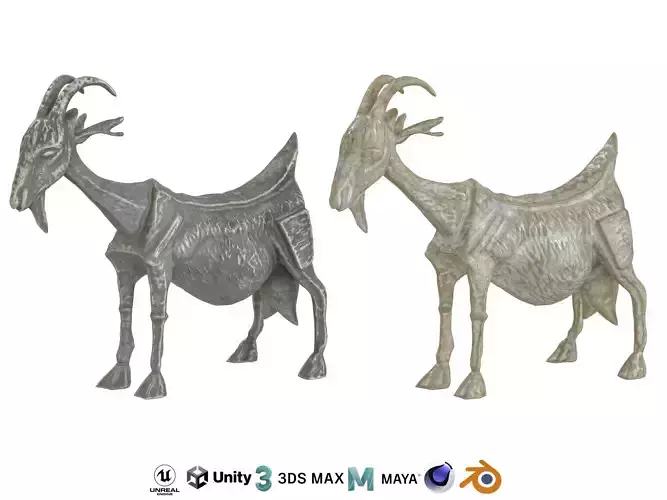 Ancient Goat stone statues