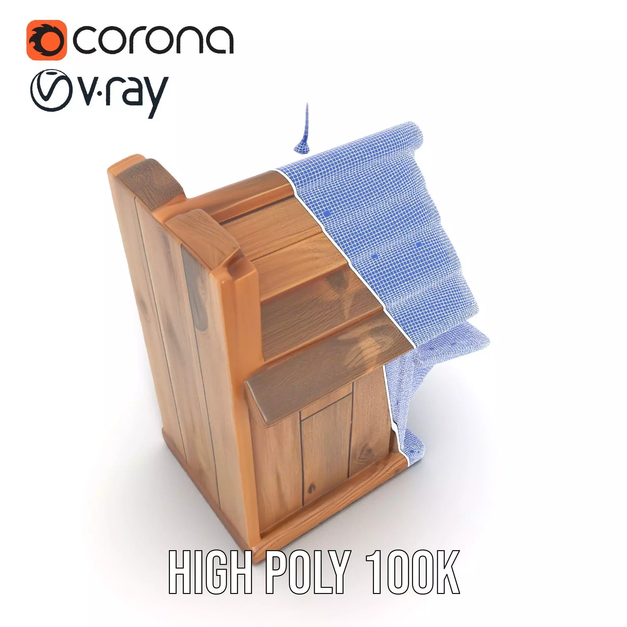 Rustic Wooden Birdhouse model pack Low-poly 3D model_33