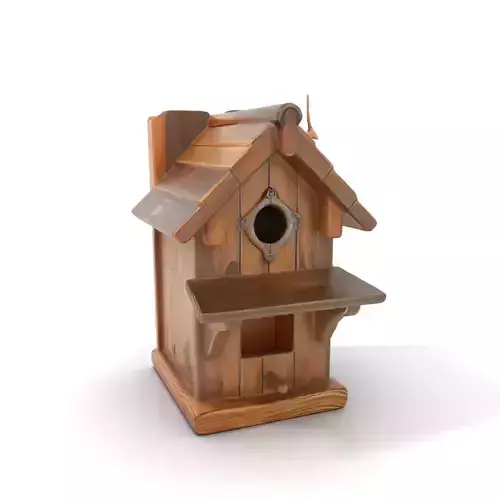 Rustic Wooden Birdhouse model pack