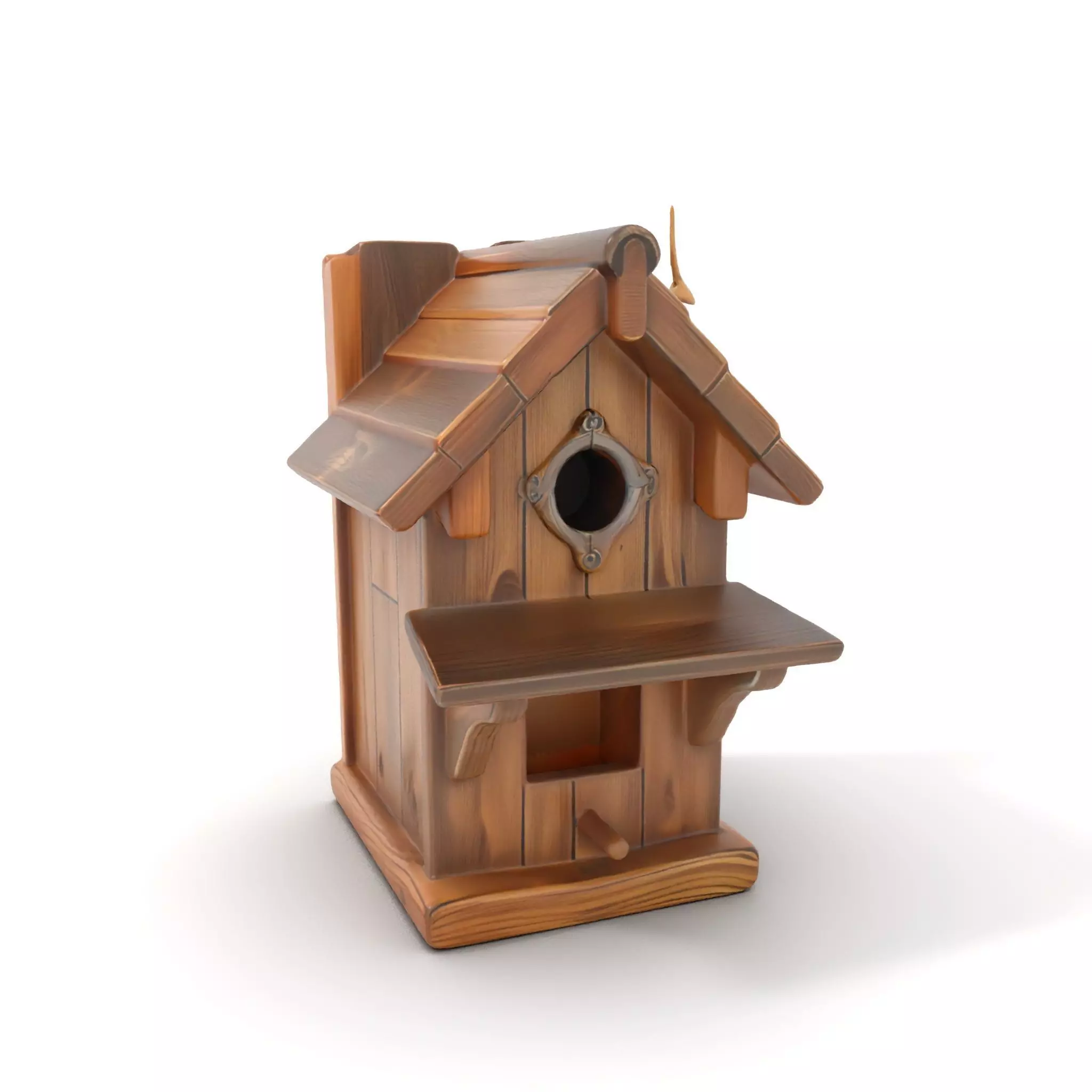 Rustic Wooden Birdhouse model pack Low-poly 3D model_0