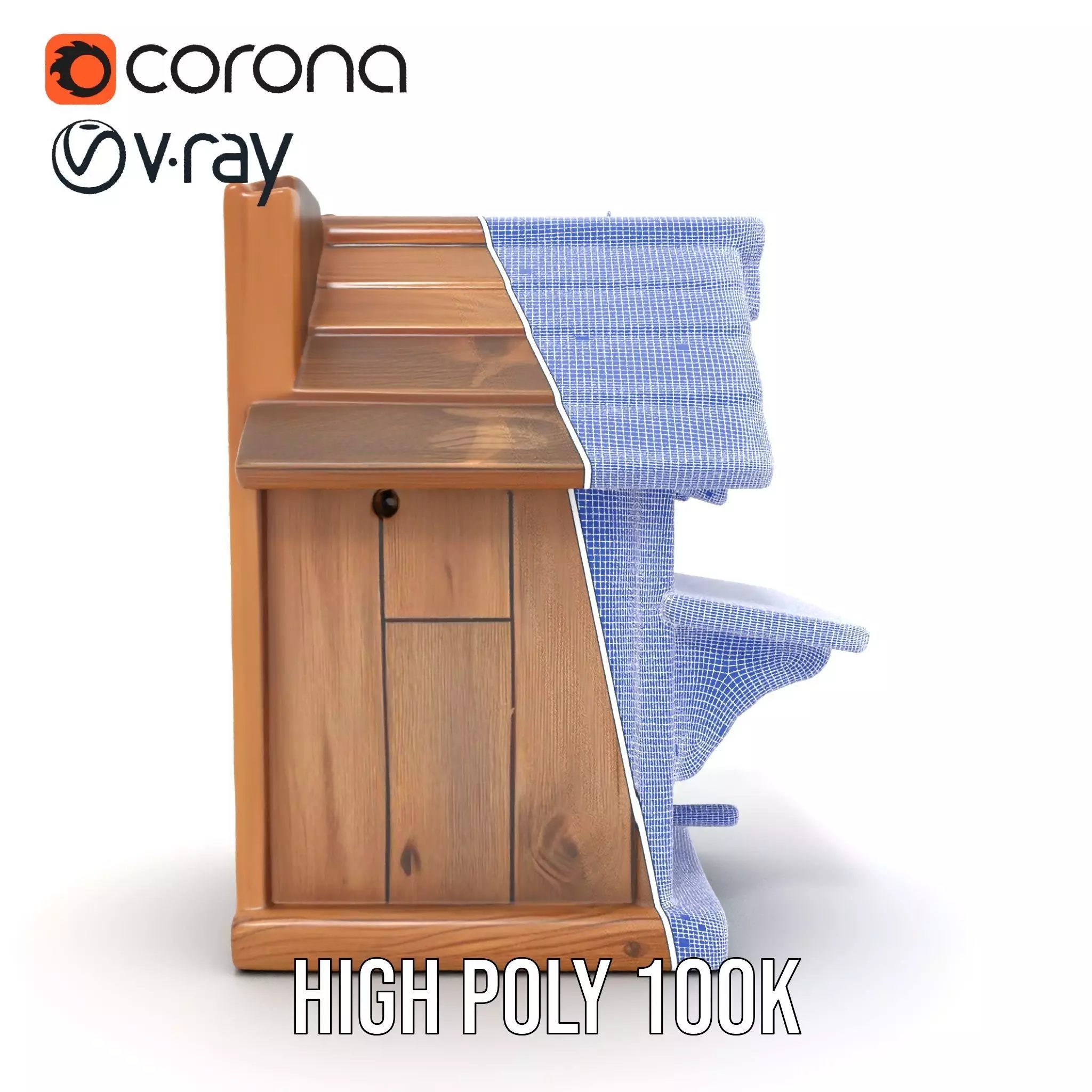 Rustic Wooden Birdhouse model pack Low-poly 3D model_35